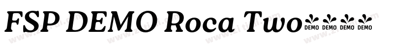FSP DEMO Roca Two字体转换 FSP DEMO Roca Two字体转换